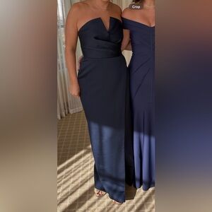 Jay Godfrey Darcy Navy Strapless Evening Gown Size 6